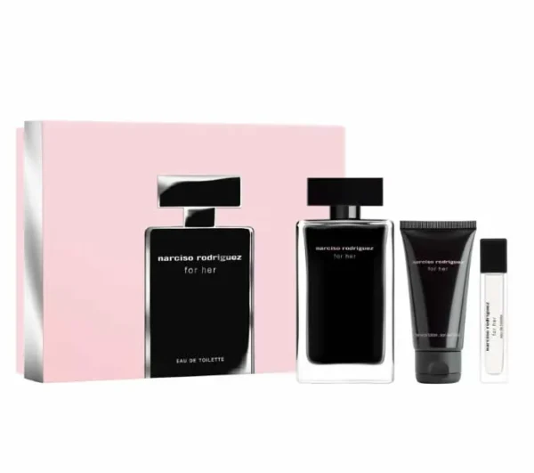 Narciso Rodriguez For Her Eau De Toilette Spray 100ml Coffret 3 Produits