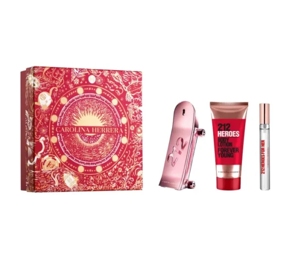 Carolina Herrera 212 Heroes For Her Eau De Parfum Vaporisateur 80ml Coffret 3 Produits Christmas 2023