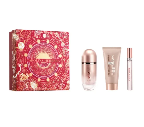 Carolina Herrera 212 Vip Rose Eau De Parfum Vaporisateur 80ml Coffret 3 Produits Christmas 2023